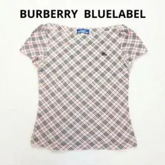 バーバリーブルーレーベル 38 パフスリーブ　半袖　Tシャツ ノバチェック