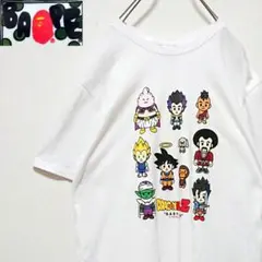 希少 アベイシングエイプ ドラゴンボールZ 悟空 マイロ ホワイト 半袖Tシャツ