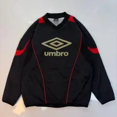 UMBRO　DTラインドピステトップ　ピステシャツ　ブラック　赤