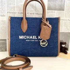 ★新品 MICHAEL KORS マイケルコース ショルダーバッグ デニムブルー