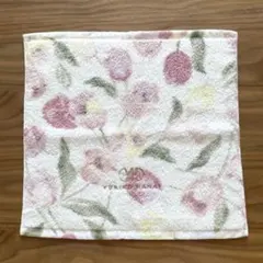 未使用品　ユキコハナイ　ウォッシュタオル　ハンドタオル　花柄　綿100％のサムネイル