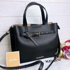 極美品☆MICHAEL KORSマイケルコース トートバッグ ブラック 大容量