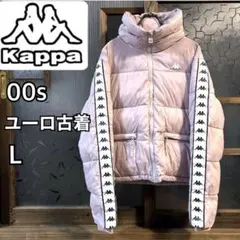 00s ユーロ古着　Kappaカッパ　ナイロン中綿ジャンパー　Lピンク　短丈のサムネイル