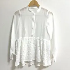 ♡SHIPS any♡シップスエニィ 楊柳 シャーリング七分袖ブラウス - メルカリ