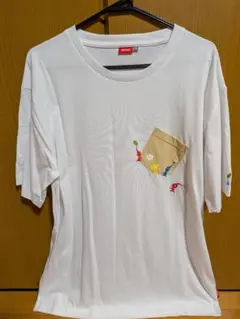 Nintendo ピクミン 刺繍 ポケット Tシャツ ホワイト XLのサムネイル