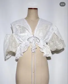 rurumu: puff sleeve lace over blouse - メルカリ