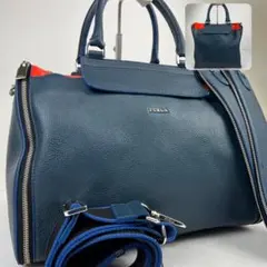 【4way】フルラ モジュラーバッグ ボストン ブリーフケース 本革 バイカラーのサムネイル
