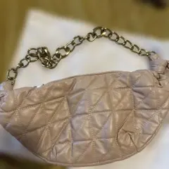 ZARA ベージュ キルティング ショルダーバッグ
