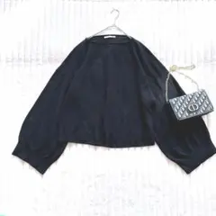 KBF アーバンリサーチ　ボリュームスリーブ ニット Free ブラック　大きめ