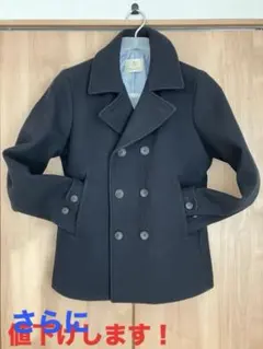 BEAUTY&YOUTH メンズ メルトン ピーコート ネイビー ダブル M