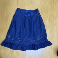 メゾピアノ　スカート　紺色140 インナーパンツ付