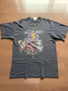 Tシャツ 古着 90s バイク マン島TTレース イギリス 両面 オートバイのサムネイル