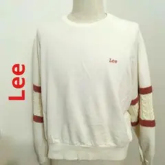 ​ 상태좋음 Lee リー トレーナー スウェット 袖ケーブル編み アイボリー M