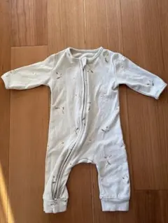 【Puppapupo】花柄ロンパース 60