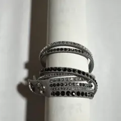 未使用　スワロフスキー　バングル　グレー