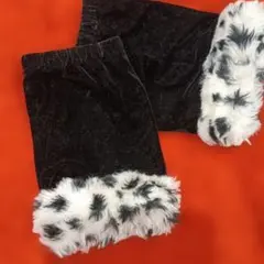 ファー付きベルベット風レッグウォーマー