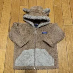 【Patagonia 6-12】 ベビー　フリース　ボア　くまさんフード