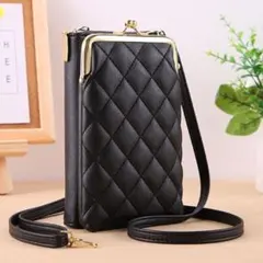 携帯 スマホ ショルダーバッグ キルティング 斜めがけ ポーチ 丈夫 財布 がま