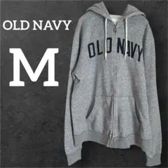 OLD NAVY 【M】ジップアップ フーディスウェット パーカー グレー