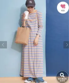 HELLO.SANFRANCISCOロンT付きボーダーキャミワンピ