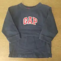 GAP ネイビー ロゴ入り 長袖カットソー 12-18ヶ月