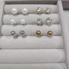 スタッドピアス 6ペアセット