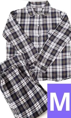 イオン　トップバリュ　春秋用　チェック柄 パジャマ 上下セット　Mのサムネイル