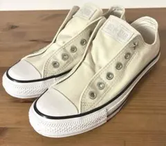 【美品】コンバース　オールスター スリッポン ホワイト 24.5センチ