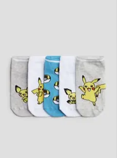 16-18cm 【新品5足】ポケモン靴下　H&M ピカチュウ
