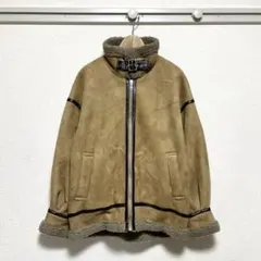 ミスティウーマン ボアジャケット B3 フェイクムートン ブルゾン F スタンド