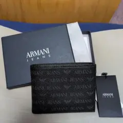 ARMANI JEANS 二つ折り財布 ブラックのサムネイル