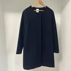Te chichi テチチ　ノーカラーコート　ネイビー　M