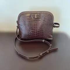 イアクッチ クロコ 型押し レザー ショルダー バッグ