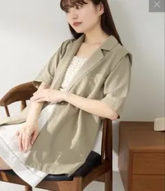 kastane 半袖タックジャケット Lサイズ