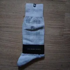 バーバリー メンズソックス 水色 25〜26 靴下 タグ付き