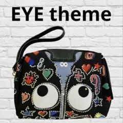 【美品】アイテーマ EYE theme ポーチ モンスター柄 派手カワ 個性的
