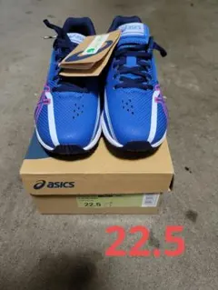 asics 　シューズ　 22.5 　青　レーザービーム