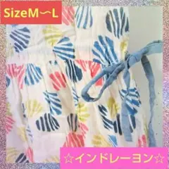【⭐️夏セール⭐️】レディス インドレーヨン 半袖 ワンピース 白系 総柄 ML