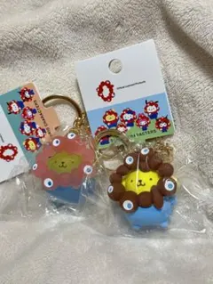 関西万博　ミャクミャク×サンリオ　キーホルダー　ポムポムプリン　2点