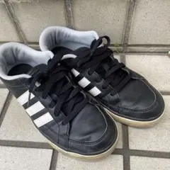 adidas neo ブラック ホワイト スニーカー25.5㎝
