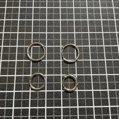 メタルフープピアスセット　ステンレス　20G