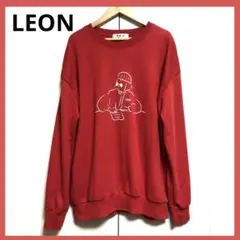 本日特価【LEON】レオン マチルダ ゆったりS スウェット レッド 男女兼用
