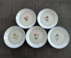 たち吉 花柄 小皿 5枚セット 直径12cm 絵変り 銘々皿のサムネイル