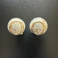 ニナリッチ イヤリング ゴールド ラインストーン ヴィンテージ 小ぶり 上品