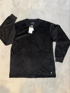 【新品タグ付き】上下セットラルフローレン　ブラック ベロアルームウェア L