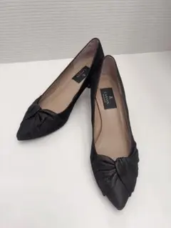 【美品】ランバン　LANVIN 黒　パンプス　24.5 ポインテッドトゥ