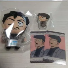 セガラッキーくじ　毛利小五郎　ぬいぐるみ　アクリルブロック