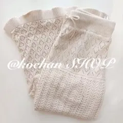 GU ジーユー かぎ編み 透かし編みニットスカート ニット スカート ベージュ