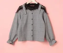 mezzo piano junior レースレイヤードブラウス160