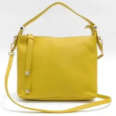 美品 FURLA フルラ ハンドバッグ ショルダーバッグ 2WAYバッグ 黄色系